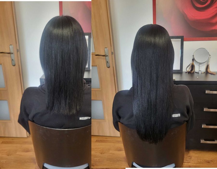 Profesjonalne przedłużanie włosów, metoda kanapkowa,ringi,keratyna