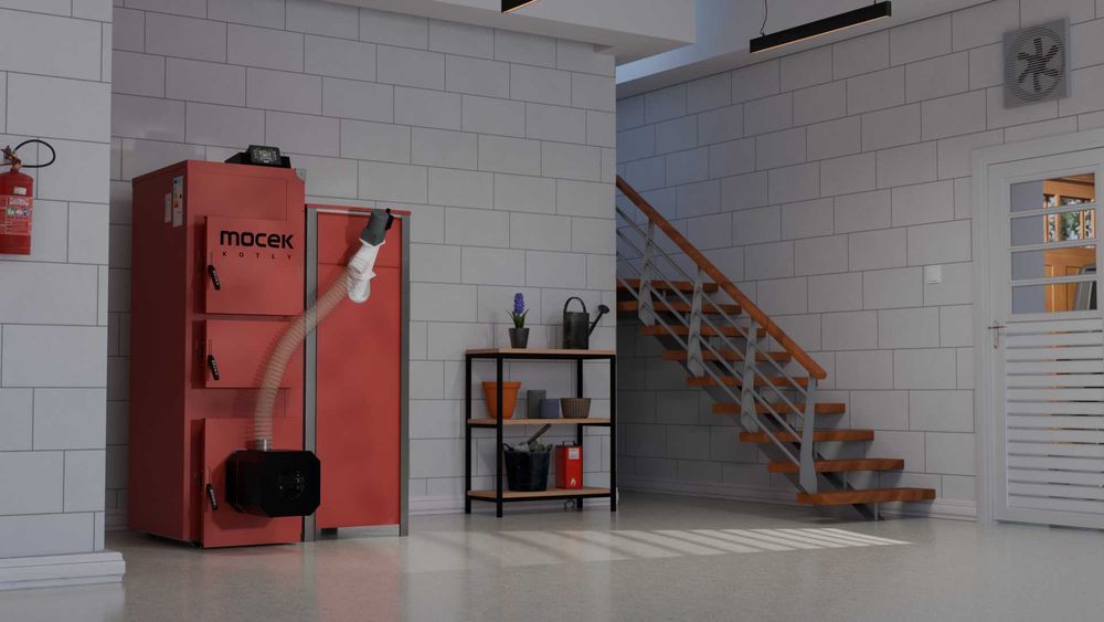 Kocioł na pellet, Drewno Moceko PRO 25kW, piec dotacje OD RĘKI ZUM