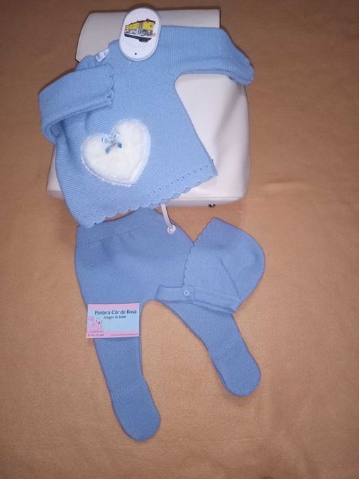 Conjunto pérola em malhinha