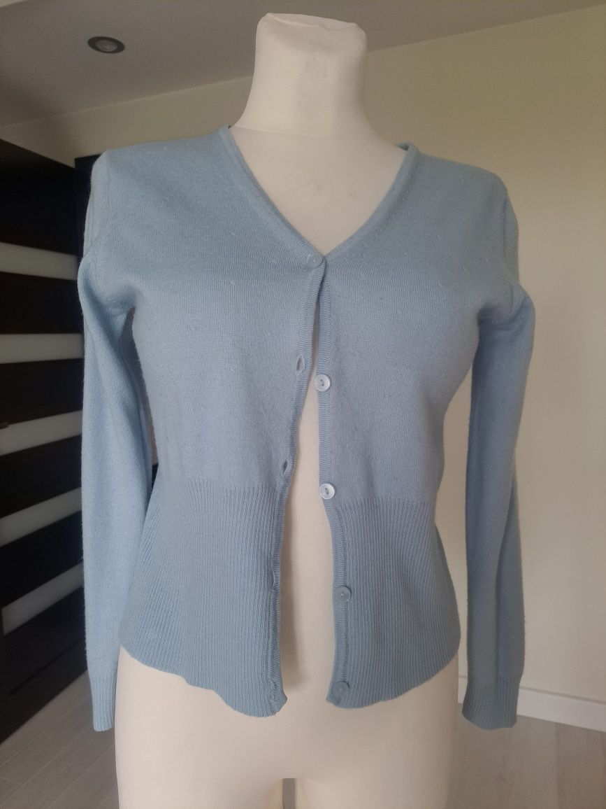 Błękitny sweter rozpinany Cecilia Classics