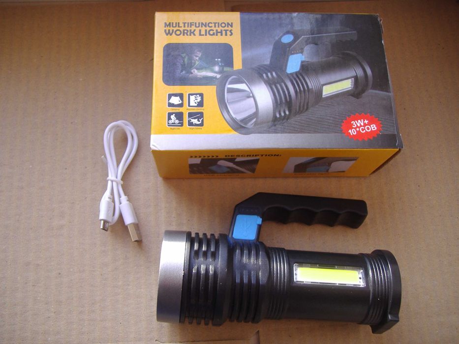 Светильник светодиодный Фонарь (аккумуляторный Li-ion зарядка USB)