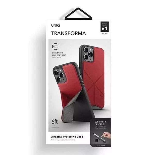 uniq transforma iphone 12/12 pro 6.1" rouge/rouge corail
