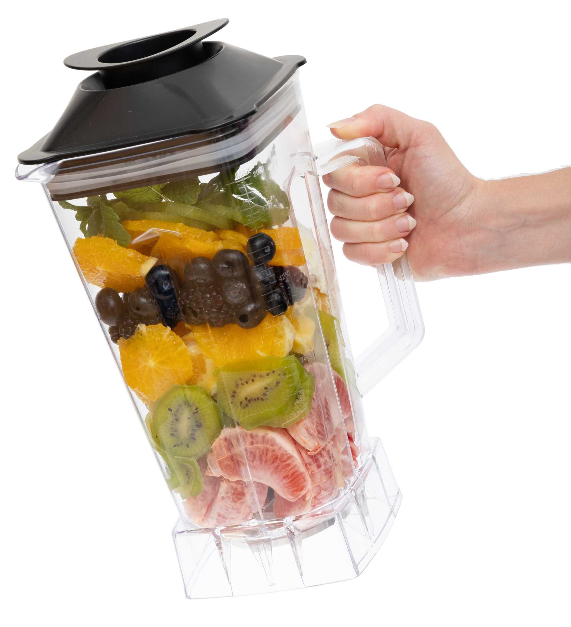 Mocny blender kielichowy 3800W 2L młynek do Smoothie Czarny 2 Kielichy