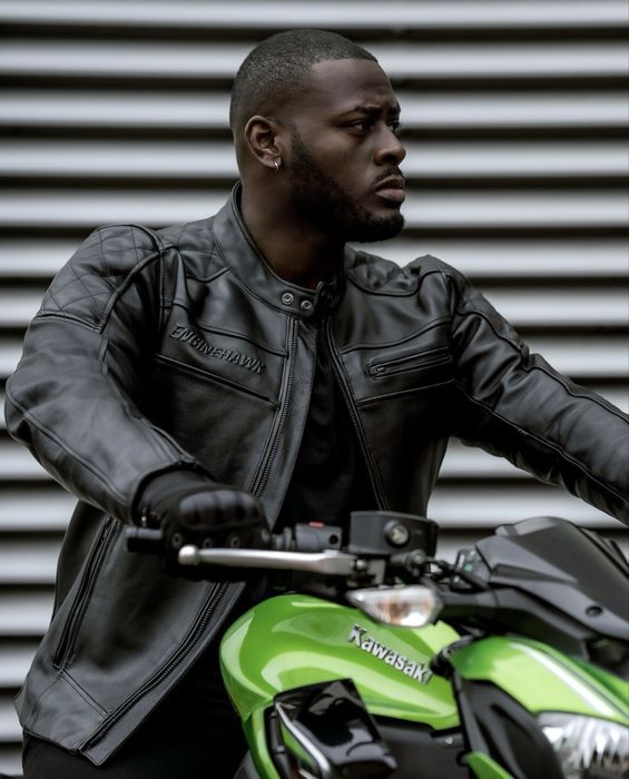 Шкіряна мото куртка Enginehawk. 50 Cal karnage iдеал М