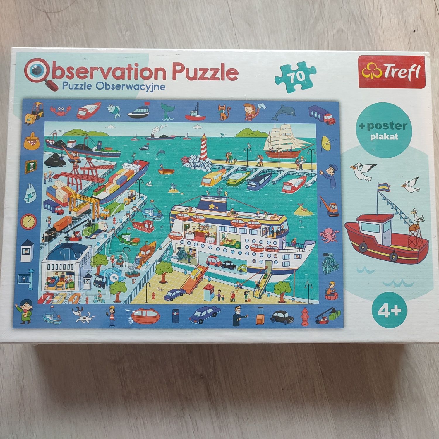 Puzzle obserwacyjne Trefl 70 port statki