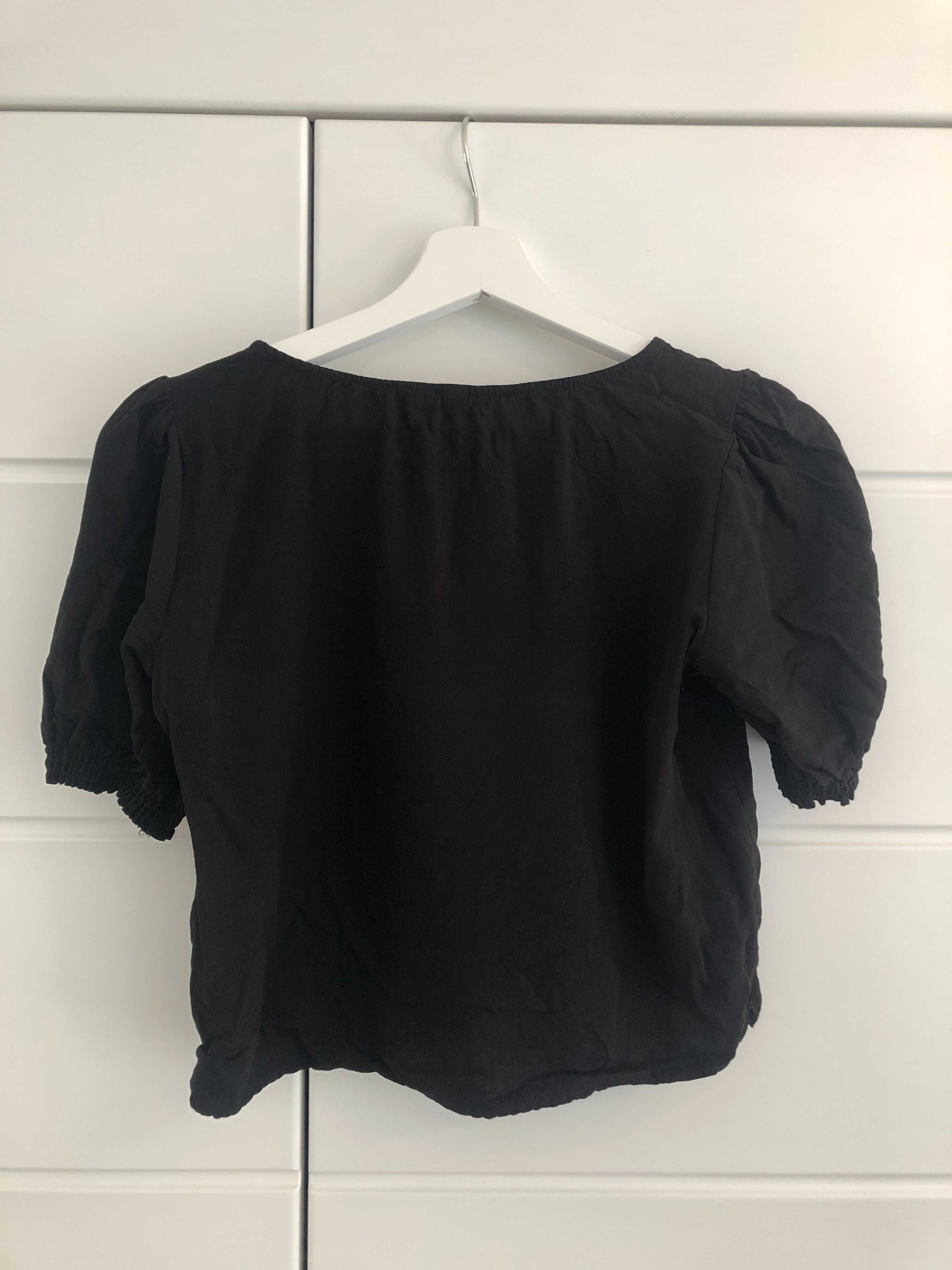 H&M Divided Czarny top z guzikami Rozmiar 34