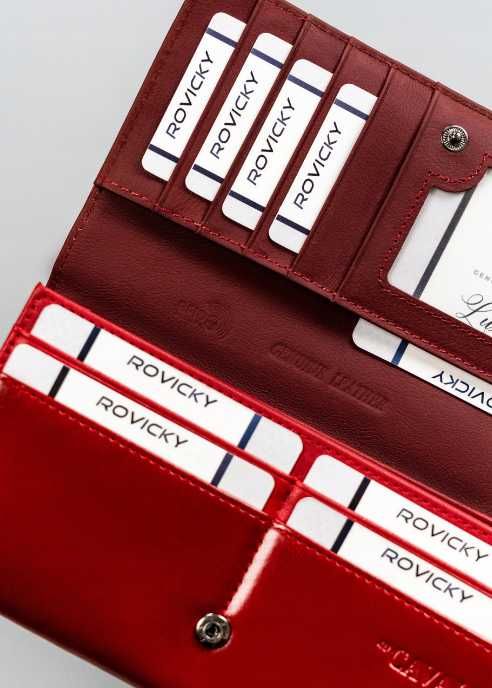 4U Cavaldi portfel skóra naturalna czerwony PN20-YM-BL-1345RED ttst766