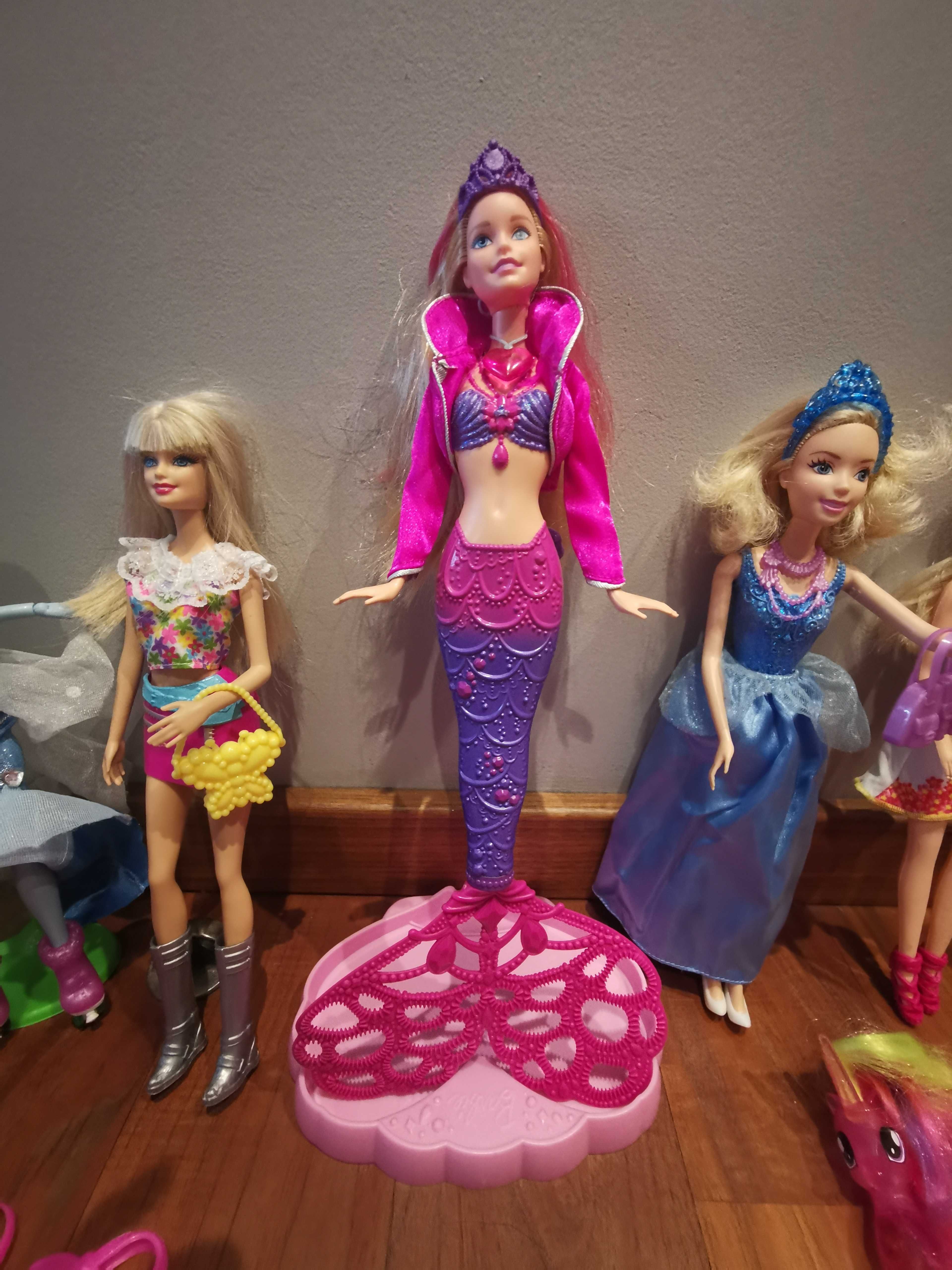 ok 30 elem., łyżwiarka Elsa+Anna, Syrenka Disney, ala Barbie
