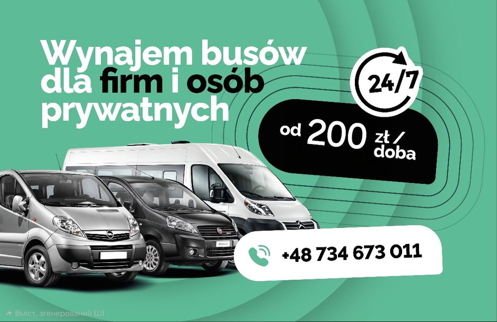 Wynajmie Bus 9-osob