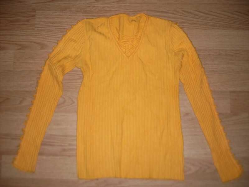 bluzka żółta 36 z paskami