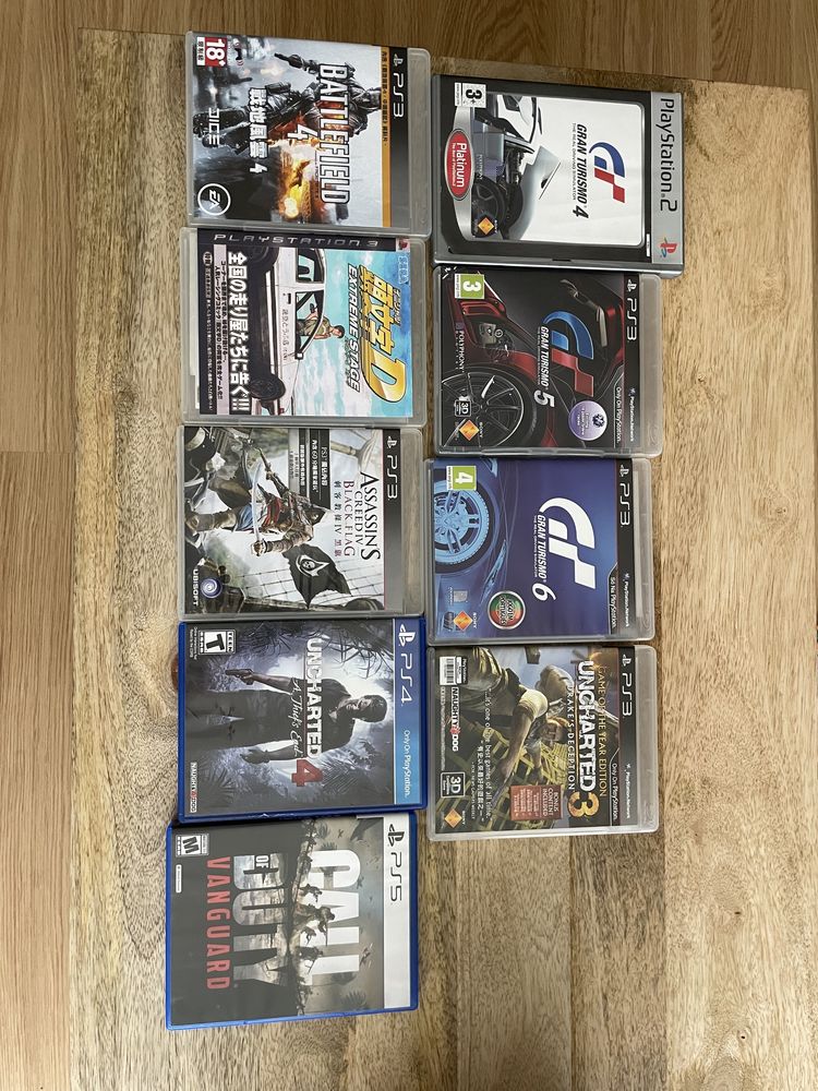 GT4,5,6 uncharted, COD ps5