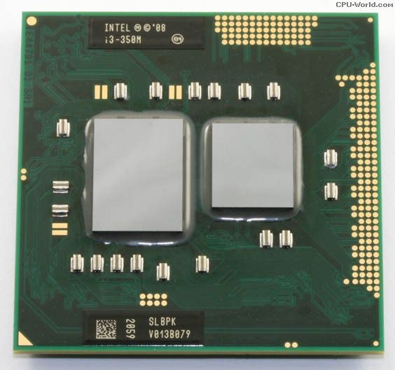 Процесор Intel core i3 350m (2 ядра, 4 потоки, 2.26 GHz)