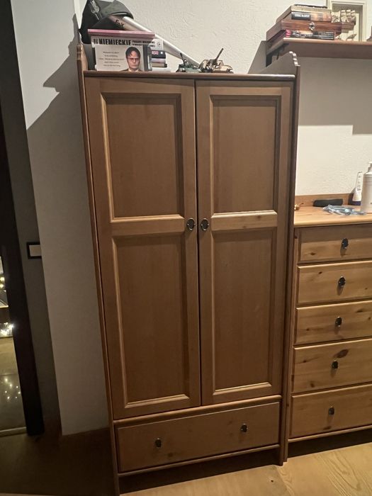 Zestaw mebli IKEA LEKSVIK szafa komoda przewijak szafki