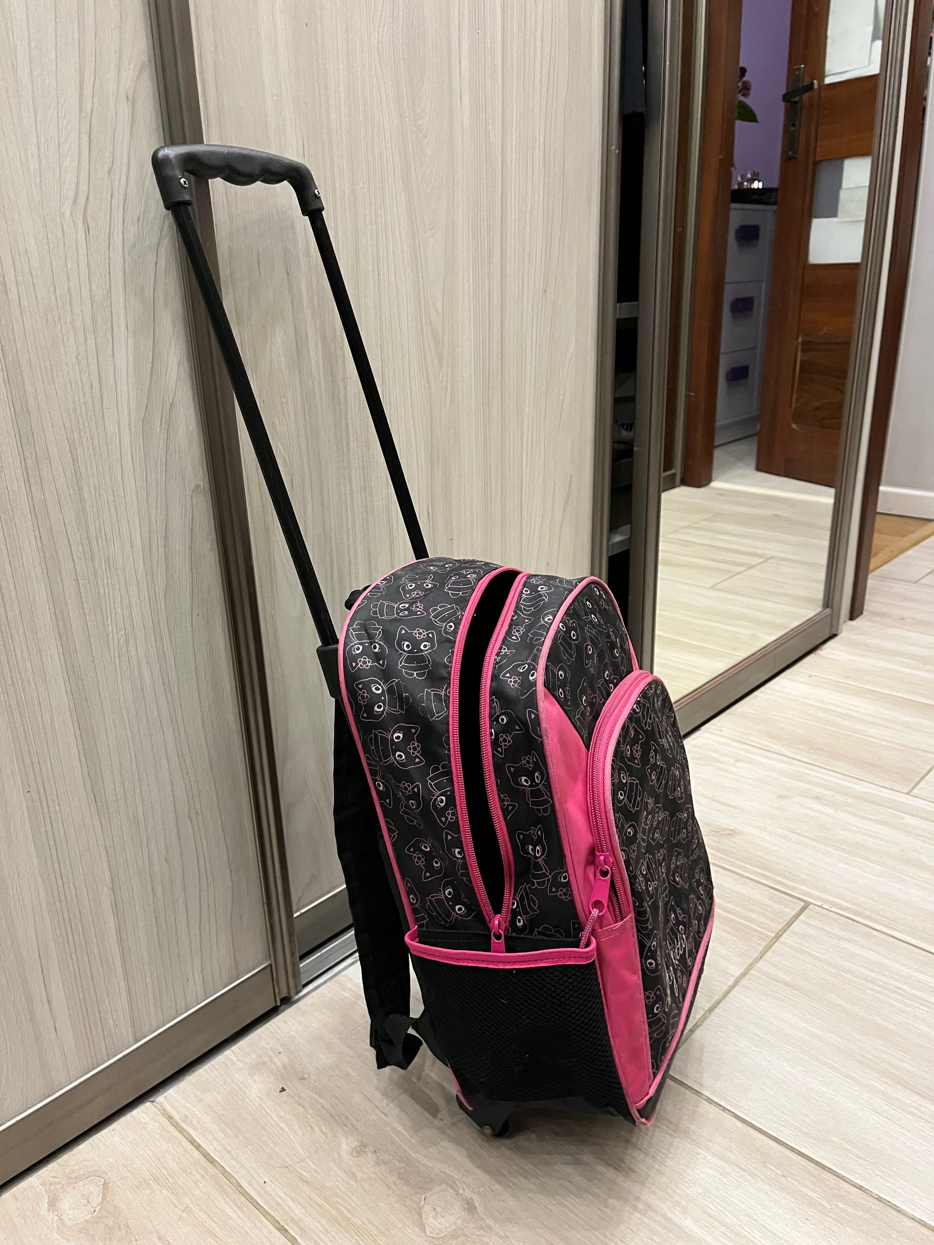 Plecak walizka z rączką Candy Kitty jak Hello Kitty Stan dobry Szkoła