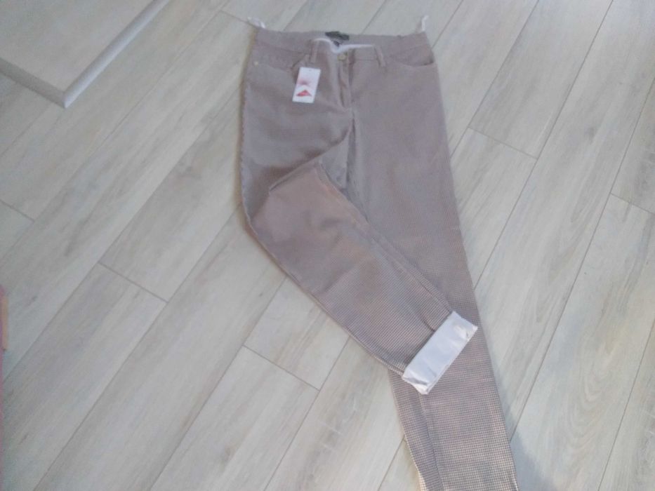 Spodnie w kratkę damskie NOWE