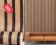 Panele Ścienne 3D Lamele Drewno 10m Tapeta Samoprzylepna WYPRZEDAŻ 30%