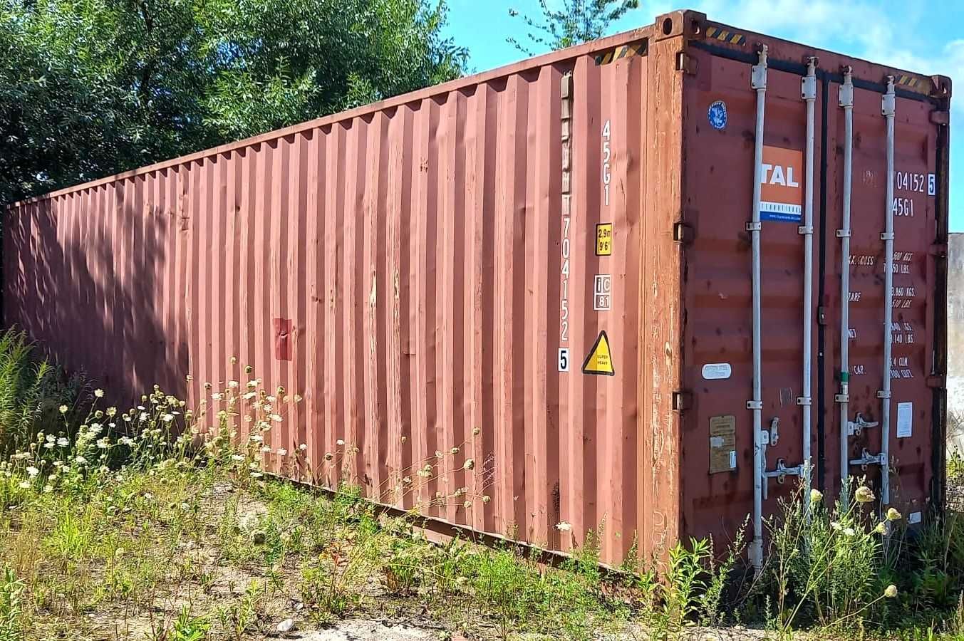 KONTENER MORSKI 40’HC 12-metrowy, podwyższony, używany, LĘBORK