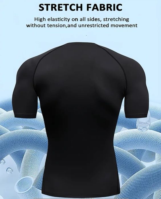 Rashguard czarny + spodenki czarne treningowe 2w1 rozmiar L (EU: S/M)