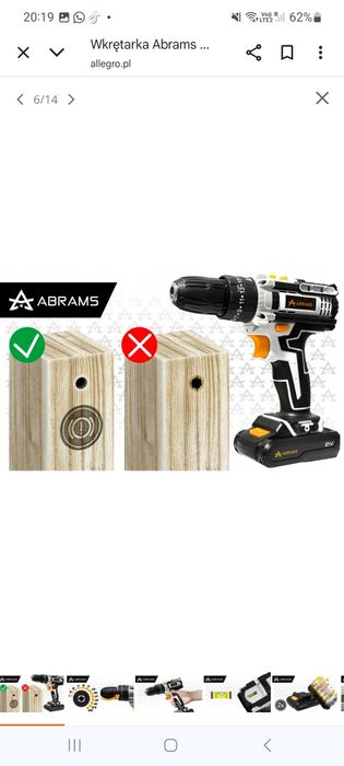Wiertarko Wkrętarka Akumulatorowa Udarowa 2x AKU 12V Walizka Wydajna