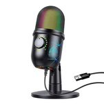 Mikrofon pojemnościowy USB z podświetleniem RGB