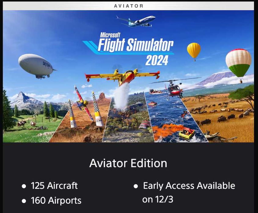 Microsoft Flight Simulator 2024 PS5 Акаунт Aviator Edition