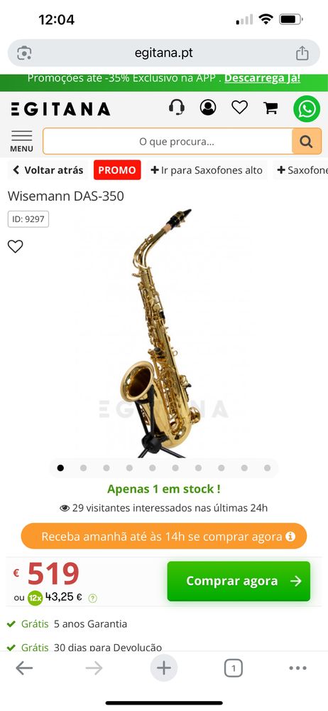 Saxofone alto Wisemann