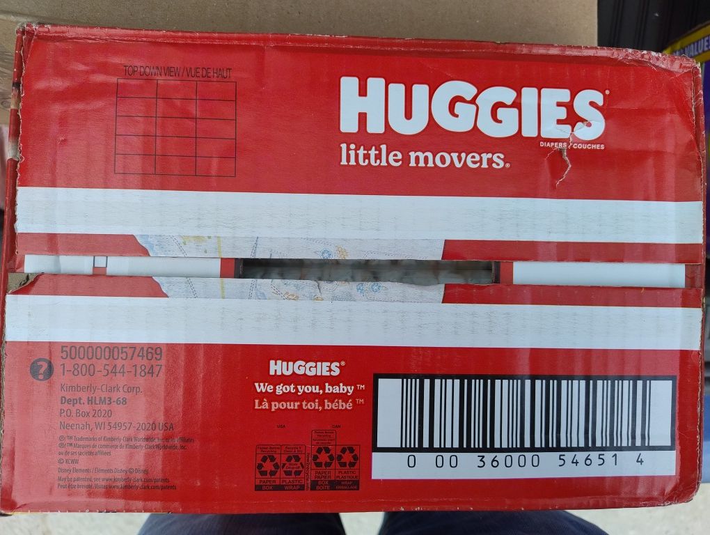 Підгузники Huggies little movers 3 68 шт. США.