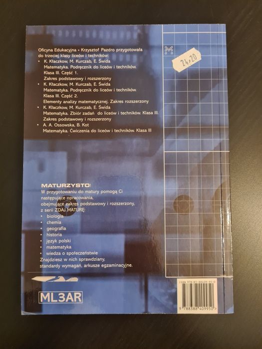 Krzysztof Kłaczkow - matematyka, klasa 3, część 2