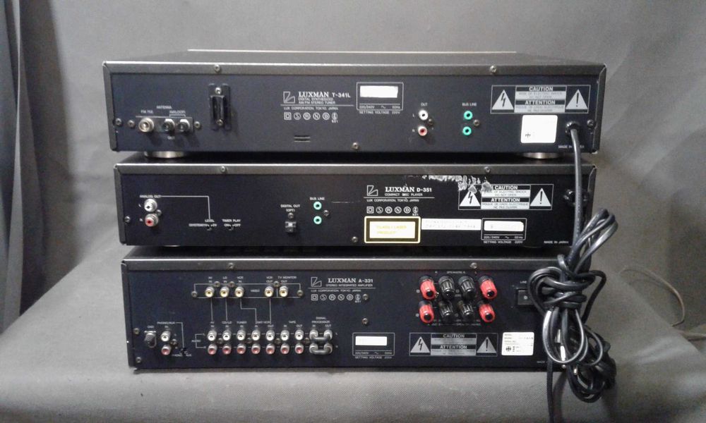 LUXMAN A-331,T-341L, D-351,zestaw stereo