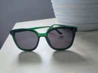Nowe okulary czarno zielone damskie