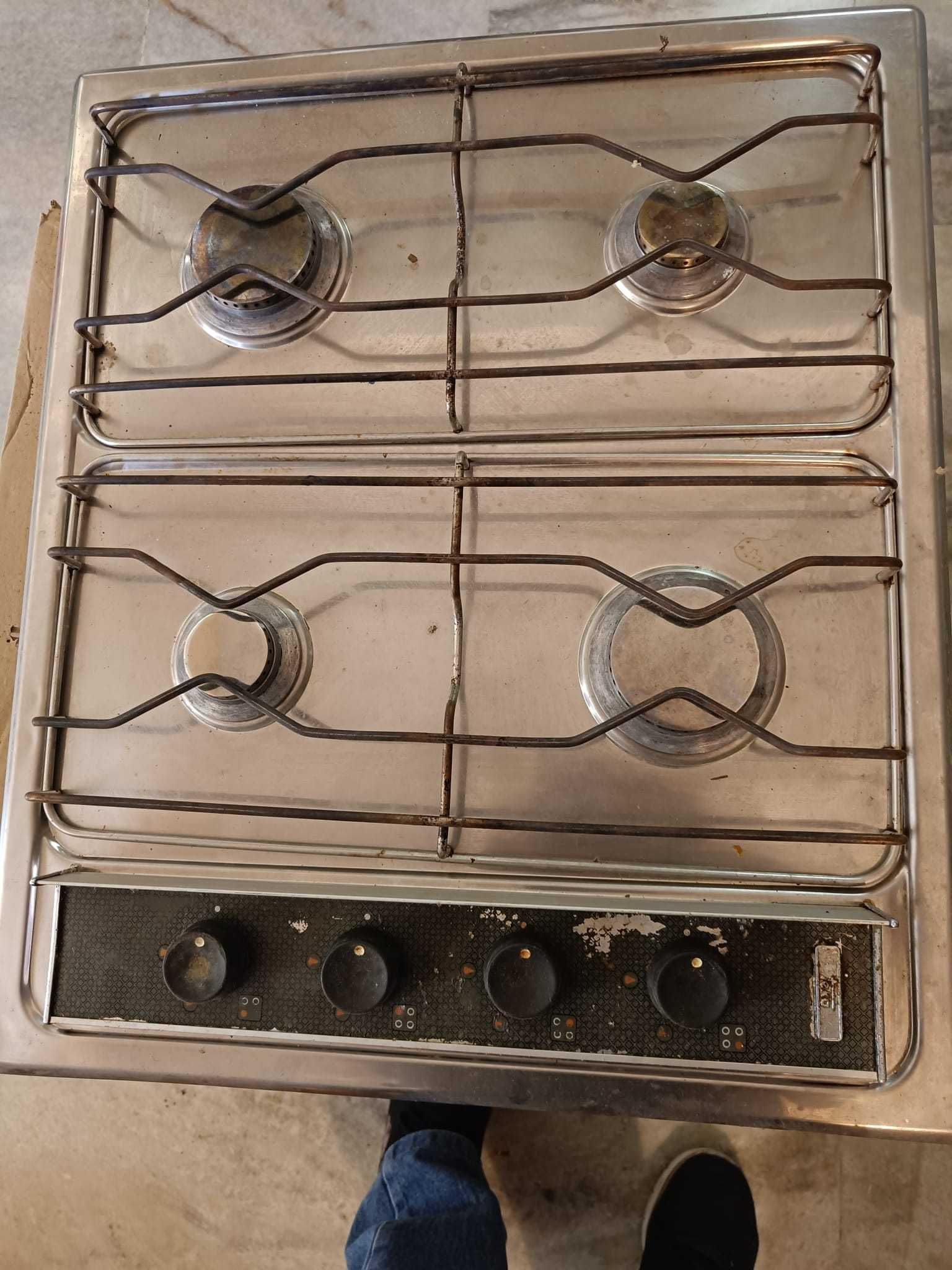 Placa de fogão TEKA inox, gaz natural, a funcionar bem