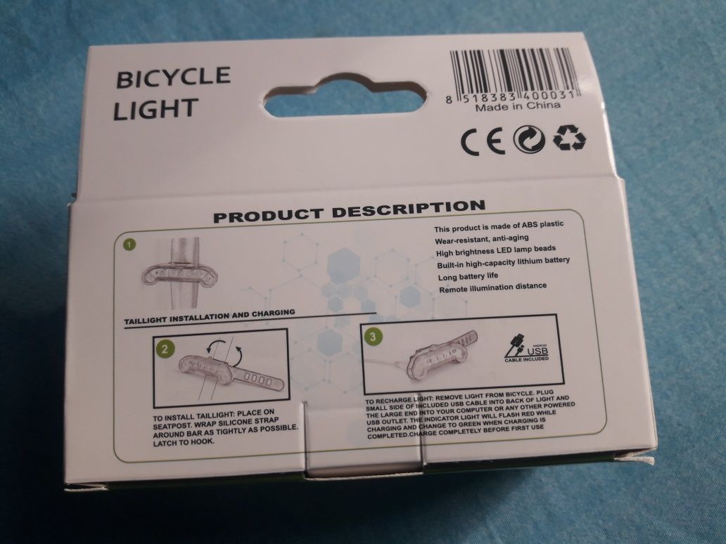 Lampa led bardzo widoczna akumulator do roweru ladowanie usb