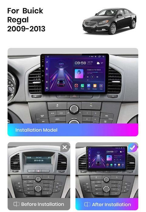 Radio Android 12 Opel Insignia Buick Regal 2009/2013 gps bluetooth