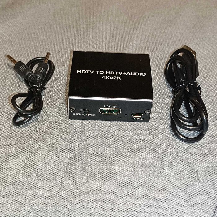 HDMI аудіо екстрактор з HDMI на оптичний SPDIF та 3,5мм miniJack