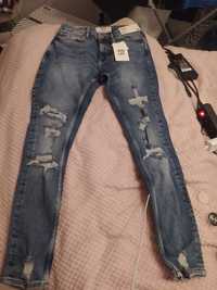 Spodnie Bershka 38 męskie fason super skinny