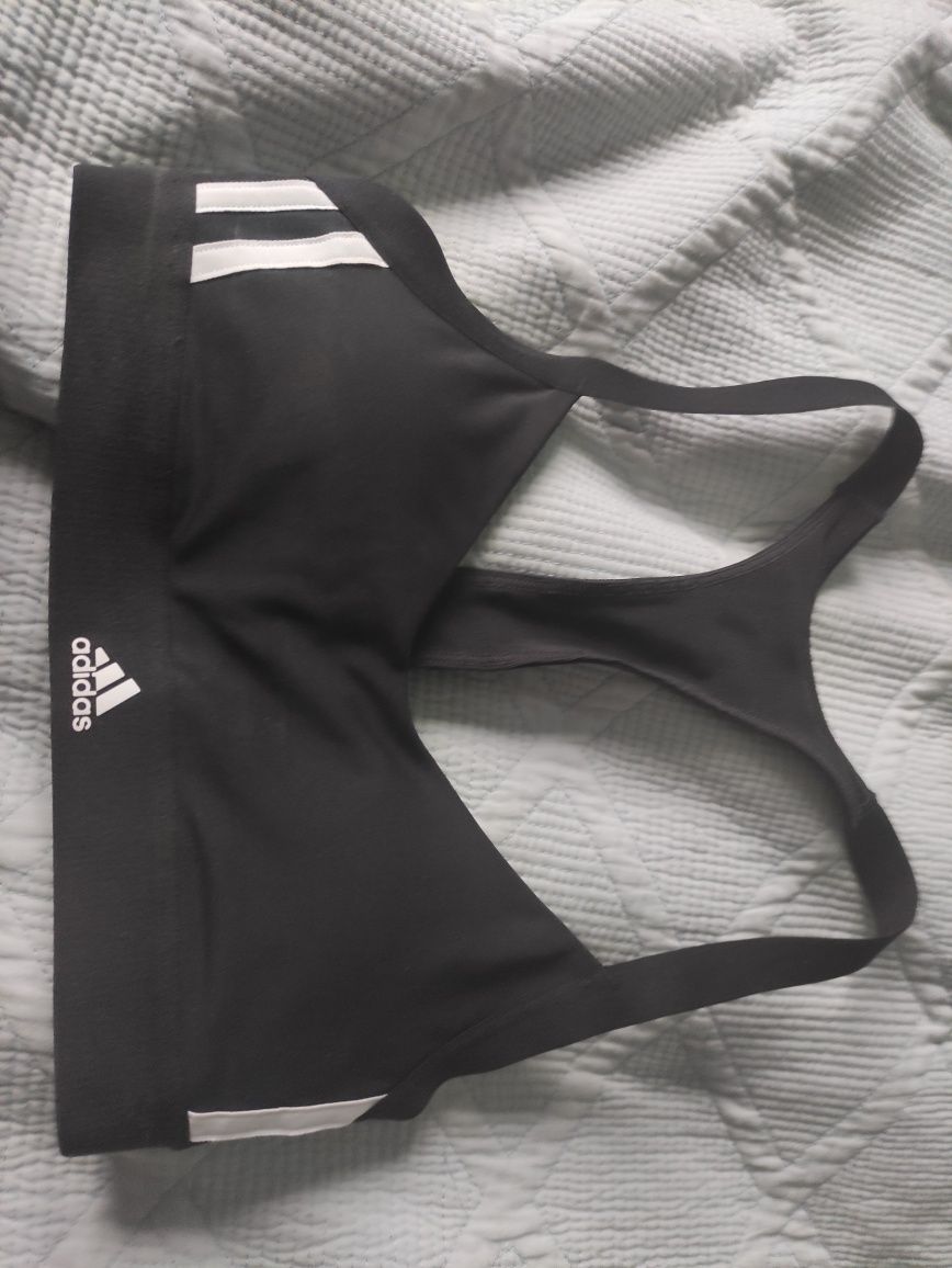 Nowy top sportowy adidas XXS XS czarny