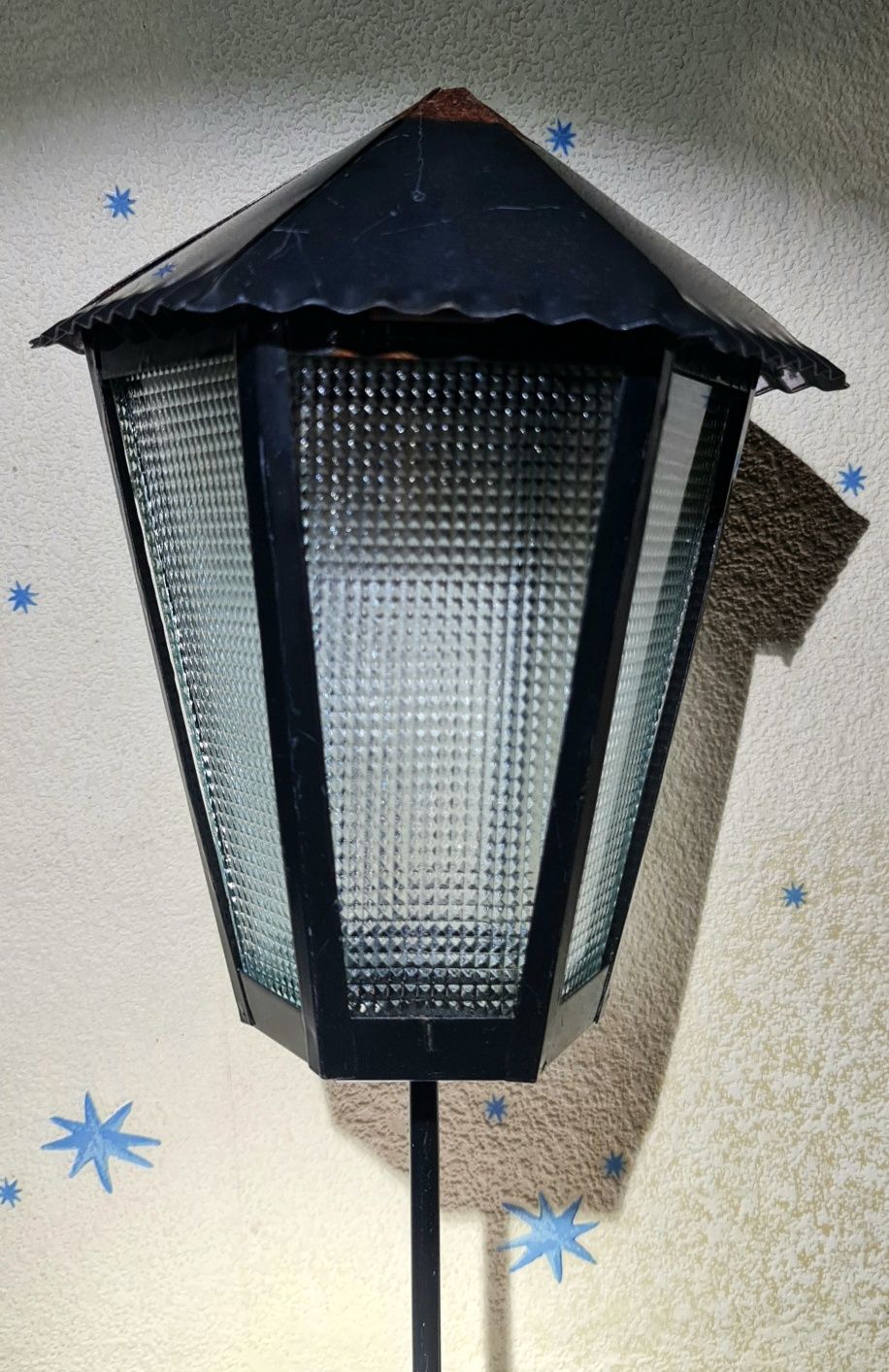 Lampka lampa ogrodowa metal szkło do ogrodu