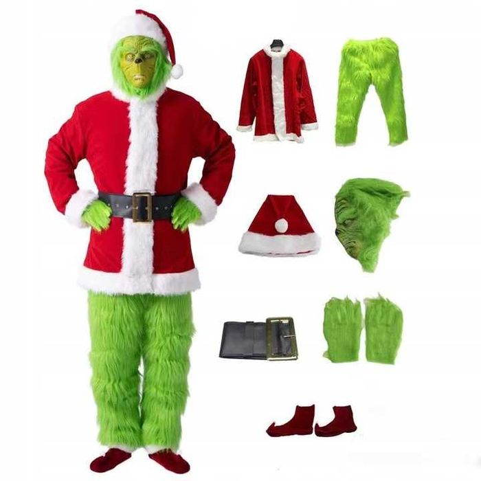 Strój Grinch Świeta XL XXL kostium