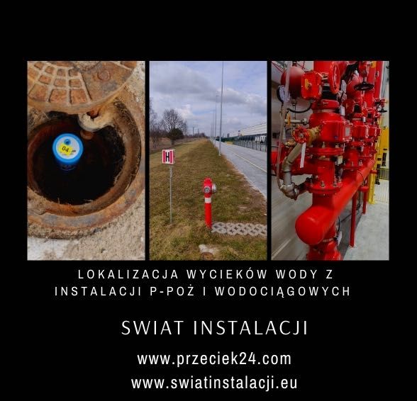 Lokalizacja wycieków wody, lokalizacja przecieków - usuwanie awarii