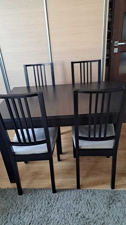 Stół z krzesłami 130×80 rozsuwany