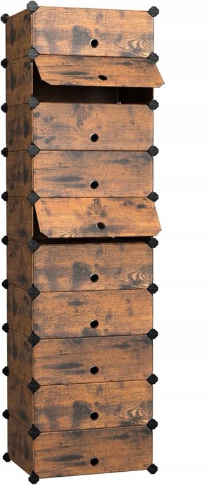 Szafka Modułowa Organizer Na Buty 83x88x31 cm Vintage Rustykalny Brąz