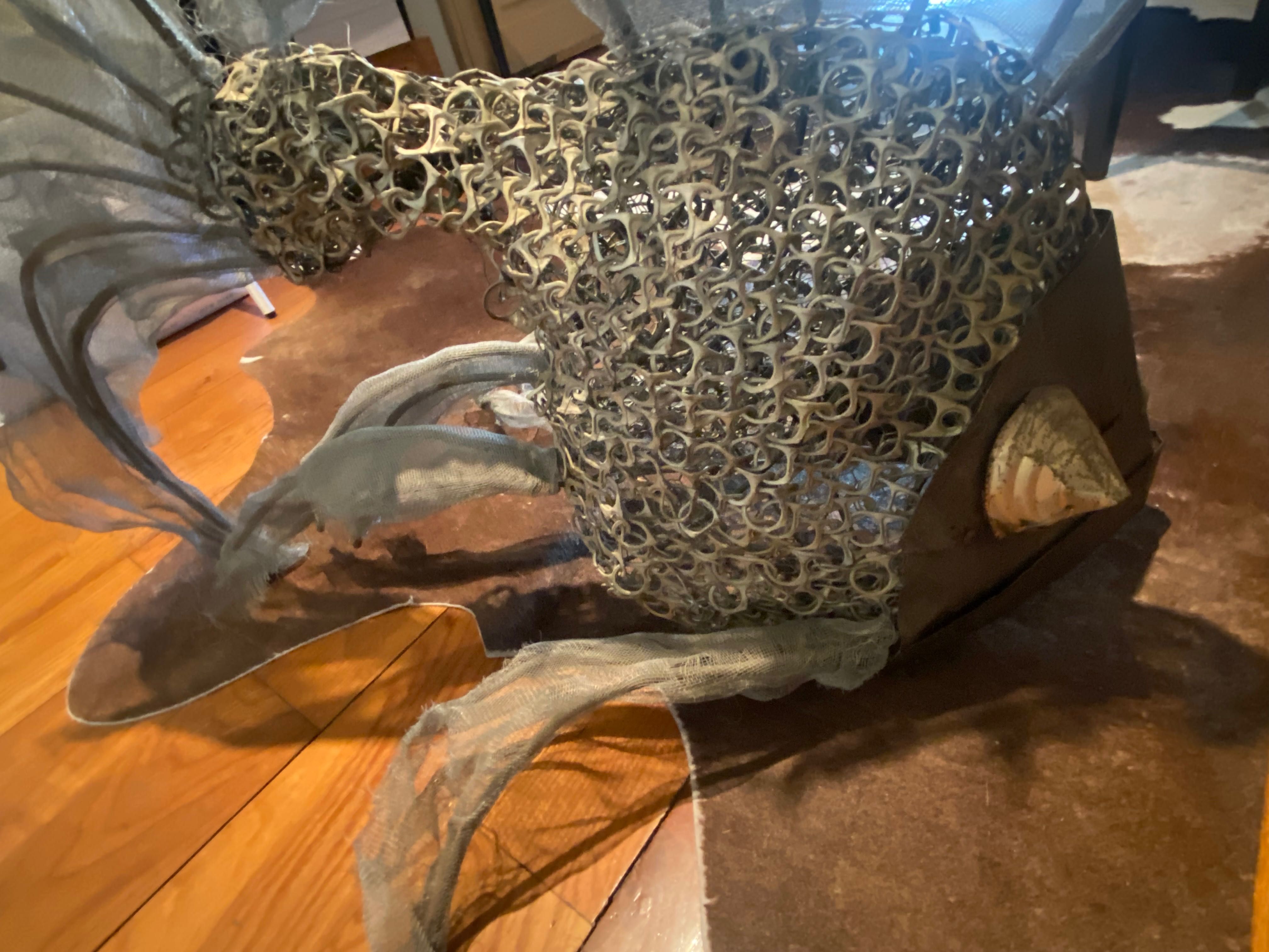 Escultura de Peixe em Ferro Furjado