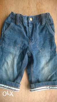Spodnie jeansowe dla chłopczyka na podszewce 3-6 m