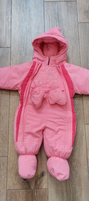 Kombinezon na zimę dla dziewczynki koralowy 80/86 B&Q Kids