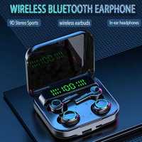 Fones sem Fio M21 TWS Bluetooth Power Bank - Prova D'água