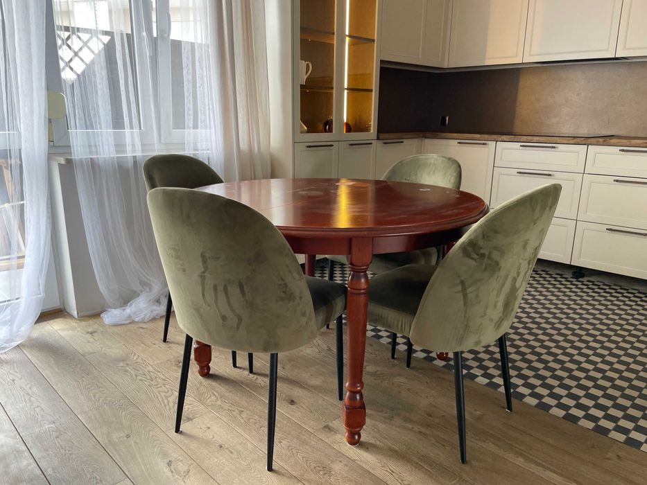 stół okrągły 120 cm lite drewno rozkładany do 230cm