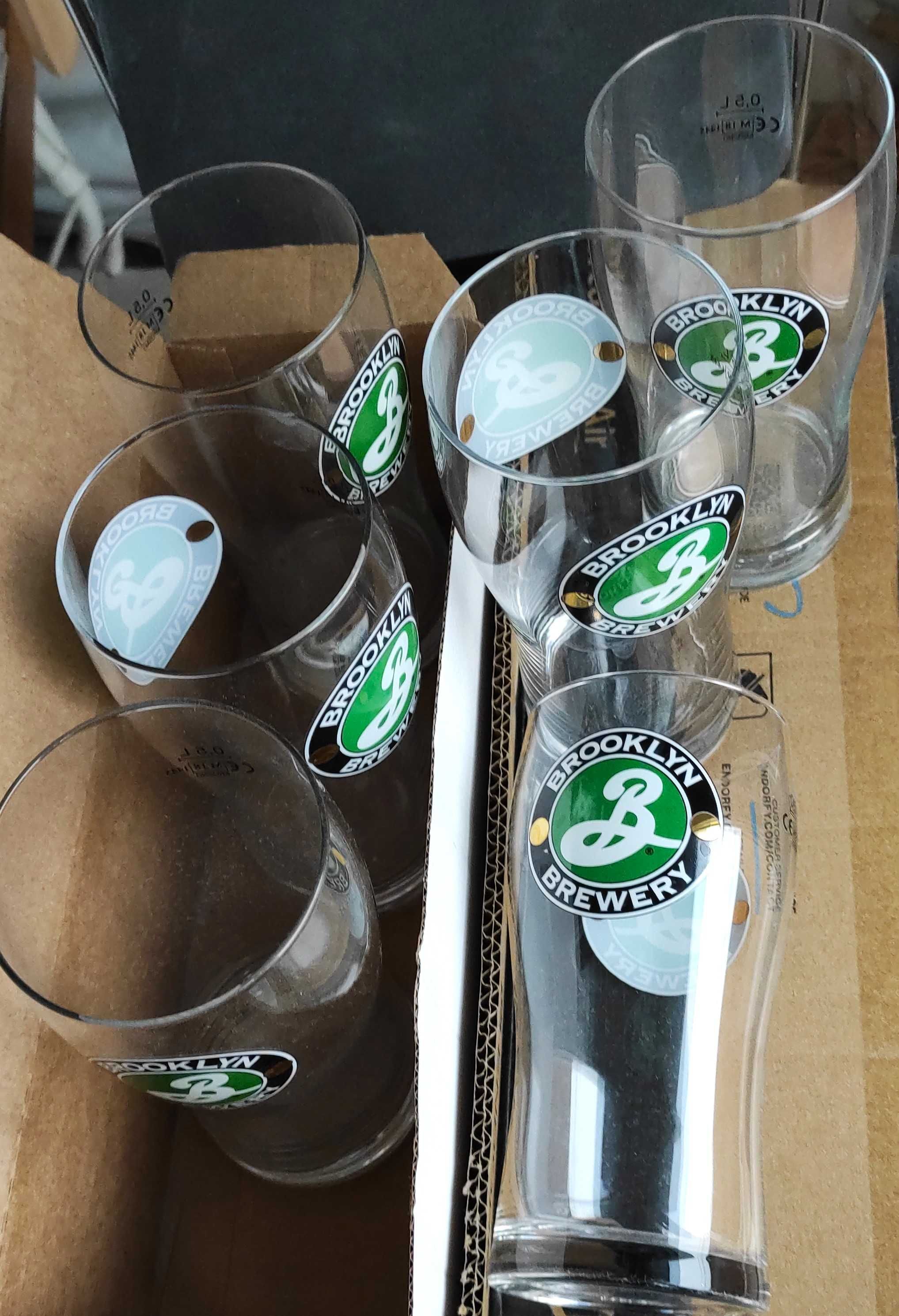 "BROOKLYN" szklanki do piwa 0,5l NOWE 6szt.