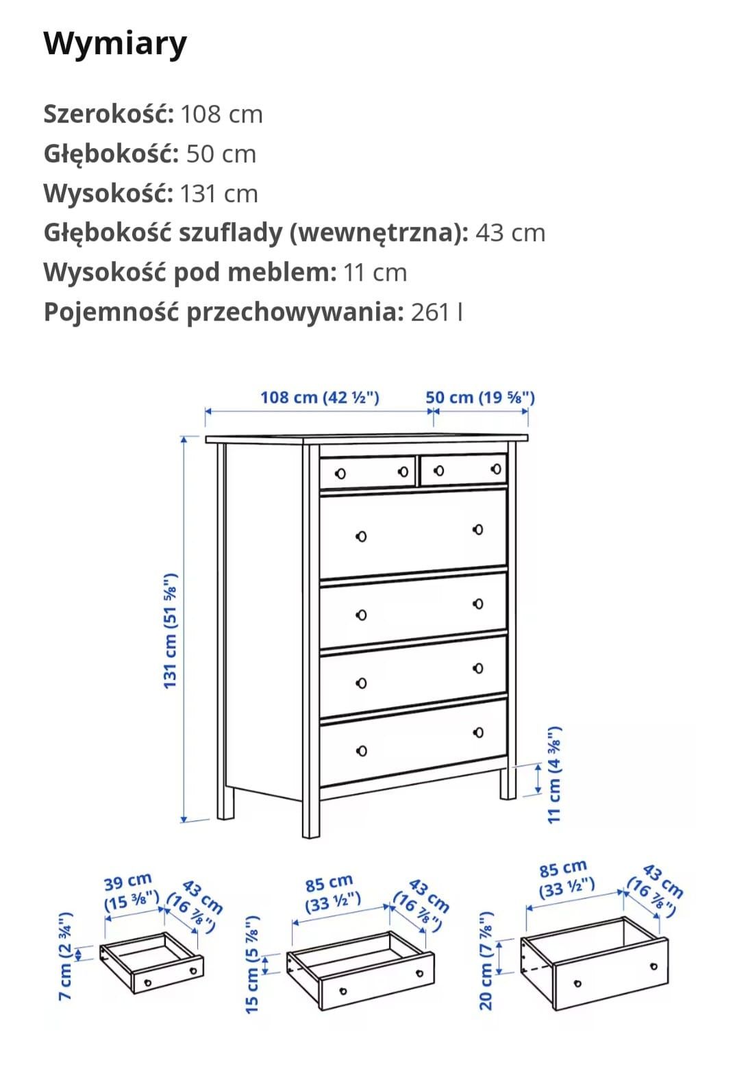 Komoda Hemnes z Ikea