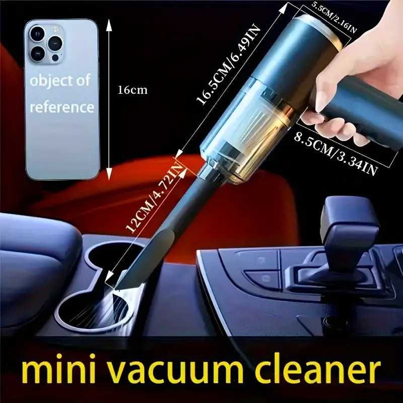 Mini-aspirador de mão, a vácuo, alta sucção. Carregamento USB. Novo