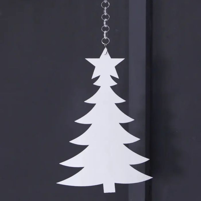 Biały panel motyw świąteczny w choinki